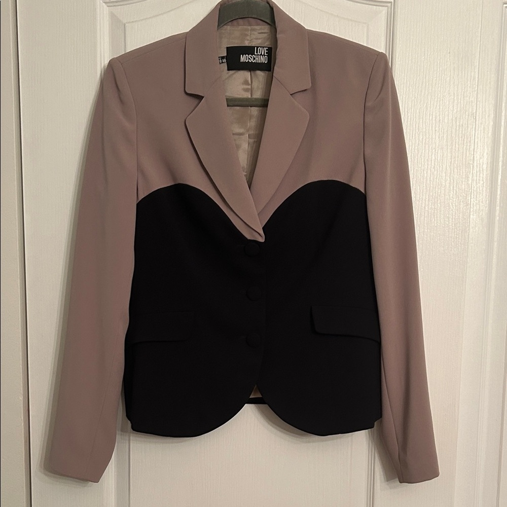 Love Moschino Women's Black and Cream Blazer